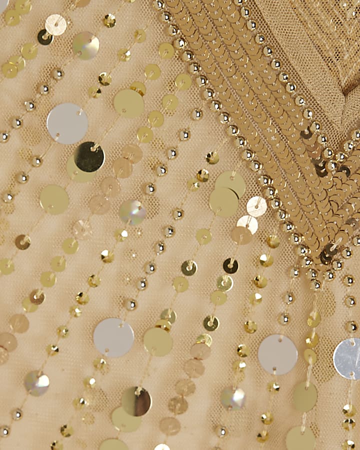 Gold Mesh Sequin Cami Top