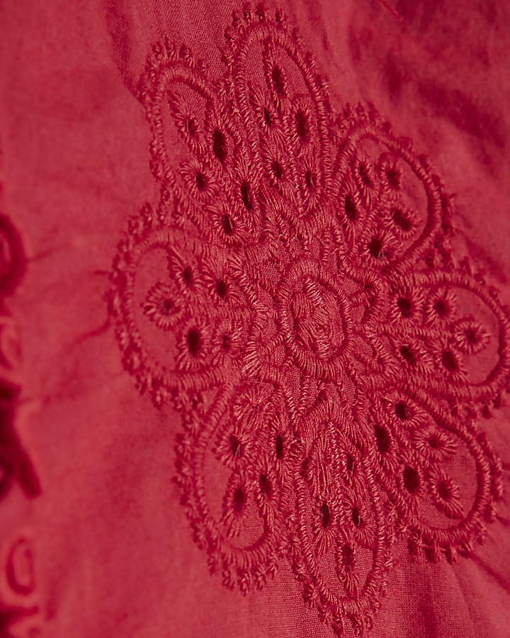 Pink Crochet Motif Mini Dress