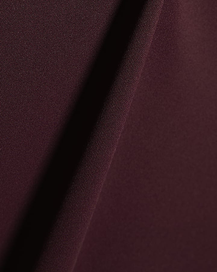 Purple Short Sleeve Scoop Neck Bodysuit