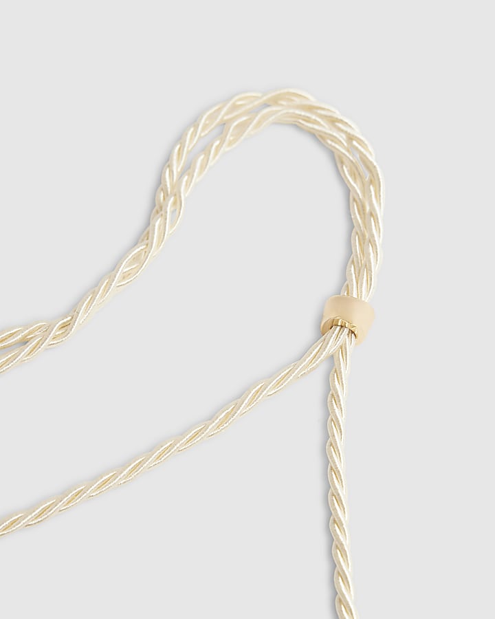 Cream Cord Ammonite Shell Necklace