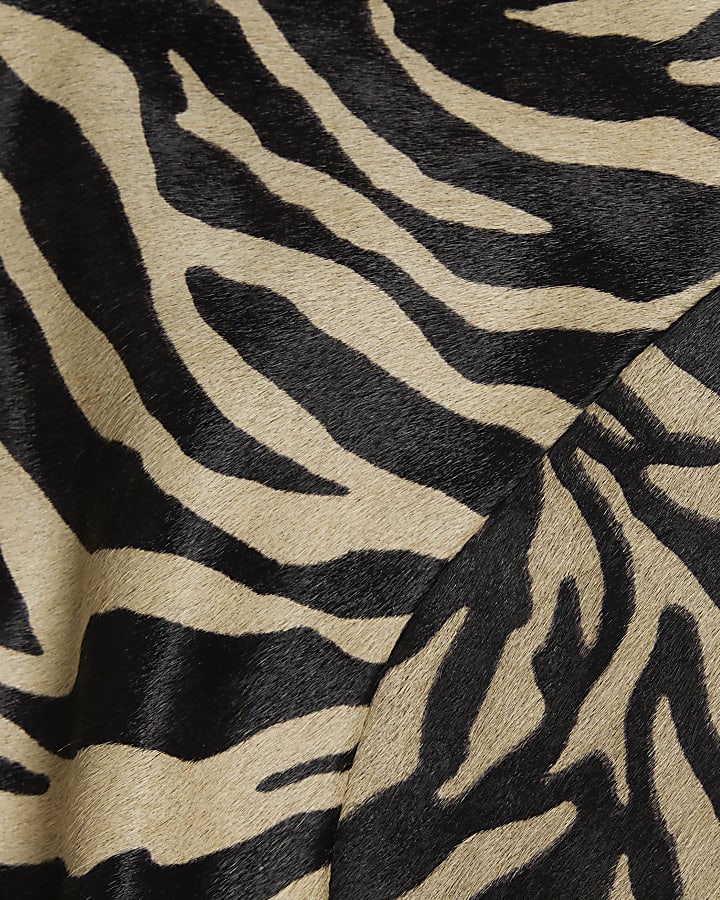 Black RI Studio Zebra Hair on Leather Jacket