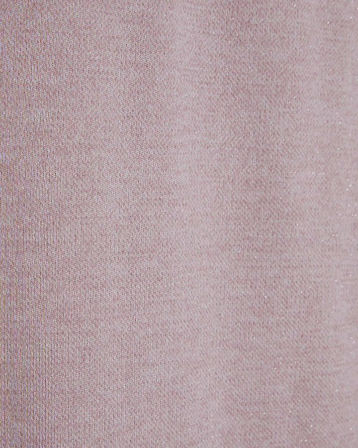 Pink Metallic Midi Skirt