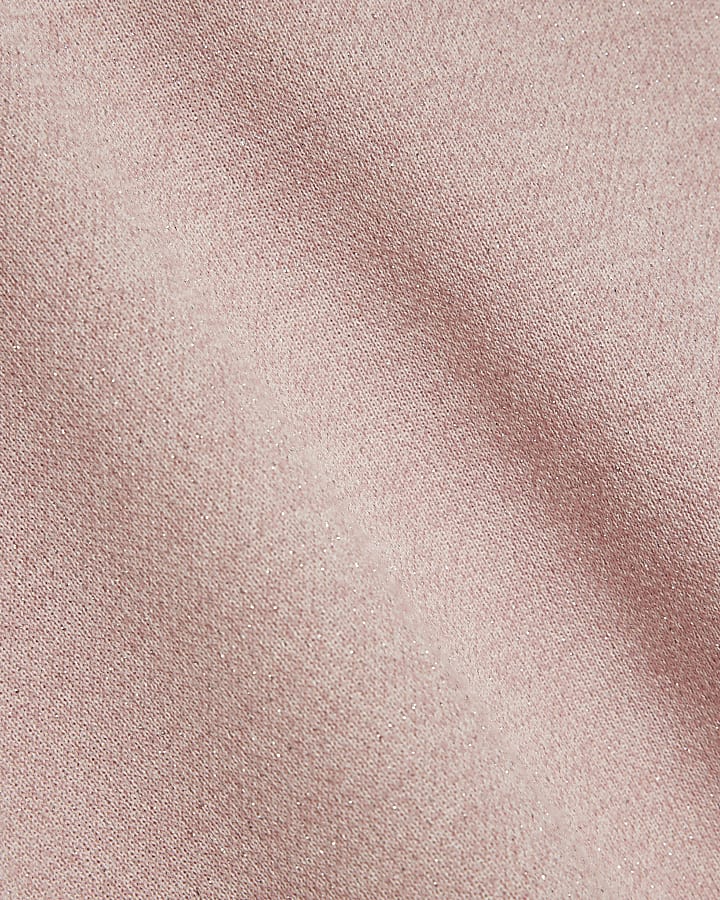 Pink Sleeveless Metallic vest Top