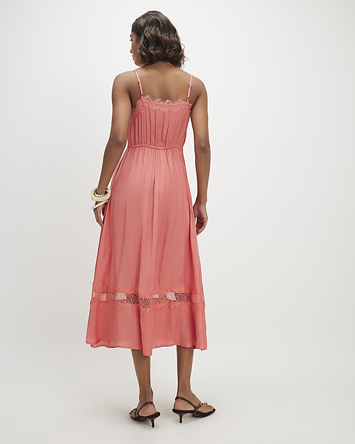 Pink Lace Slip Dress