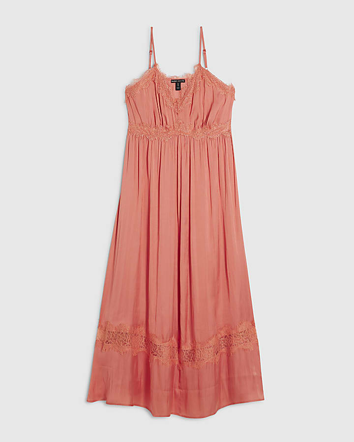 Pink Lace Slip Dress