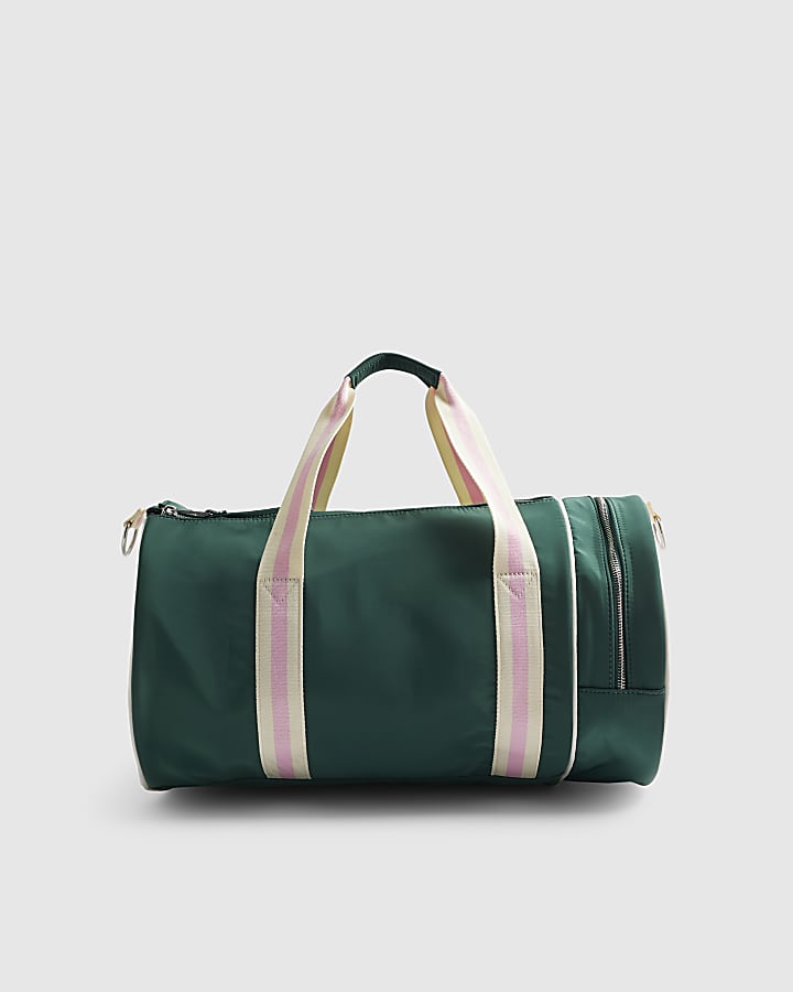 Green Pony Tube Webbing Barrell Bag