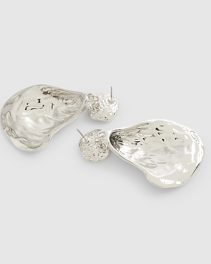 Silver Mussel Shell Earrings
