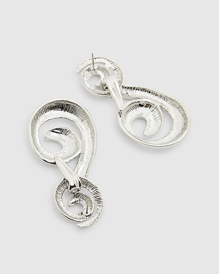 Silver Swirl Earrings