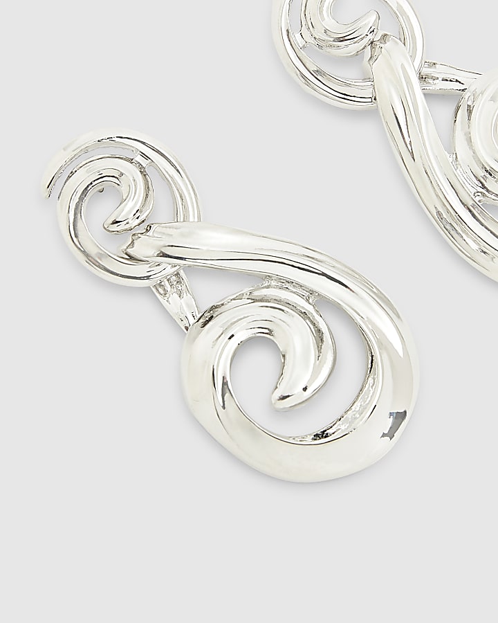 Silver Swirl Earrings
