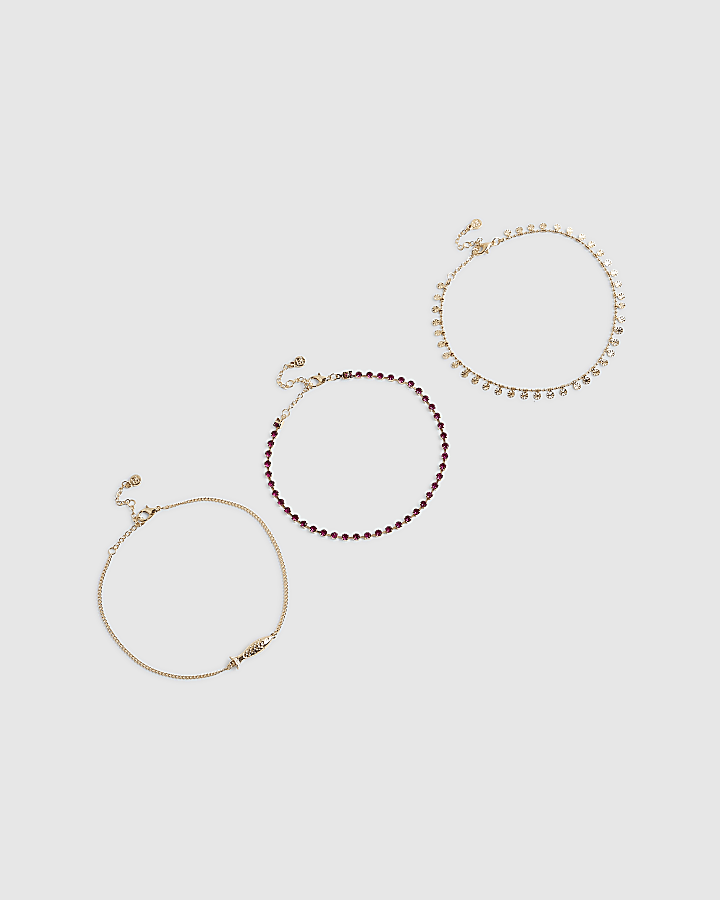 Gold Fish 3 Piece Anklet