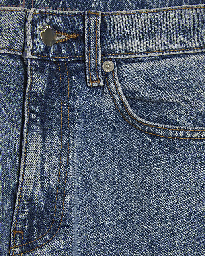 Petite Blue Barrel Leg Jeans