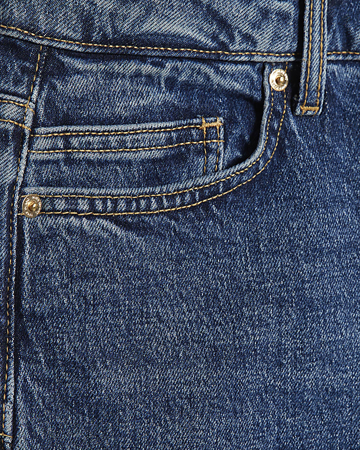 Petite Blue Barrel Leg Jeans