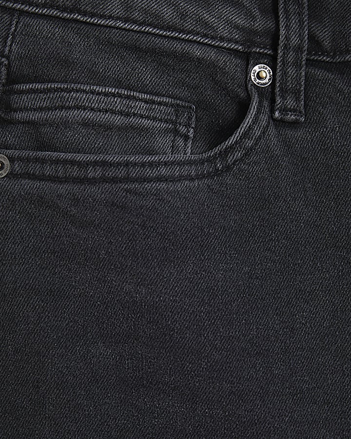 Petite Black Barrel Leg Jeans