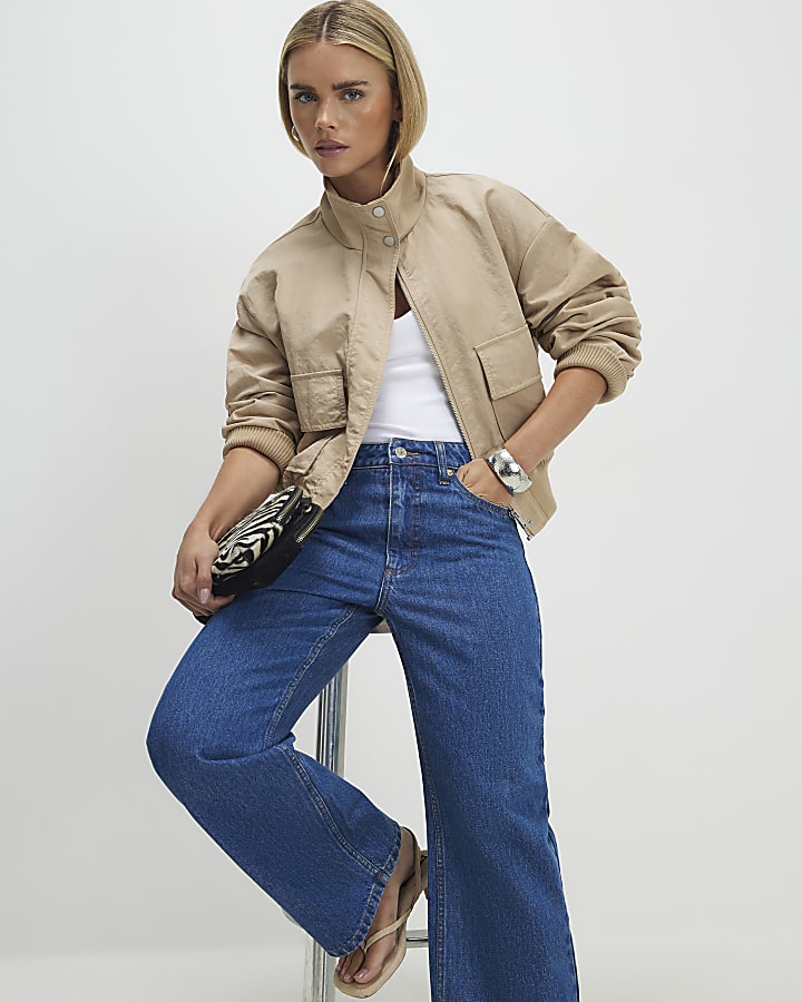 Petite Blue Relaxed Straight Leg Jeans