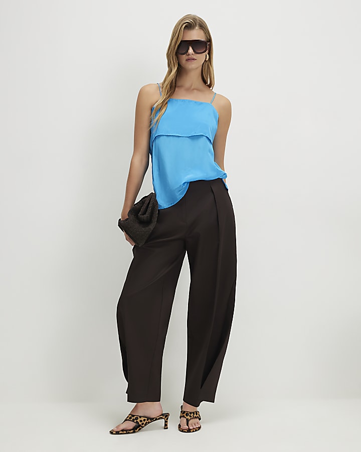 Blue Tiered Cami Top