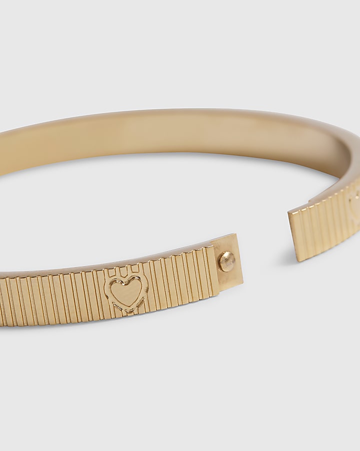 Gold Stainless Steel Heart Bracelet