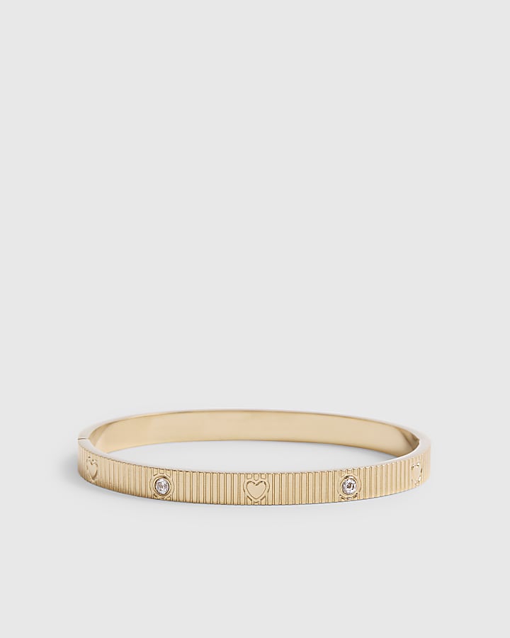 Gold Stainless Steel Heart Bracelet