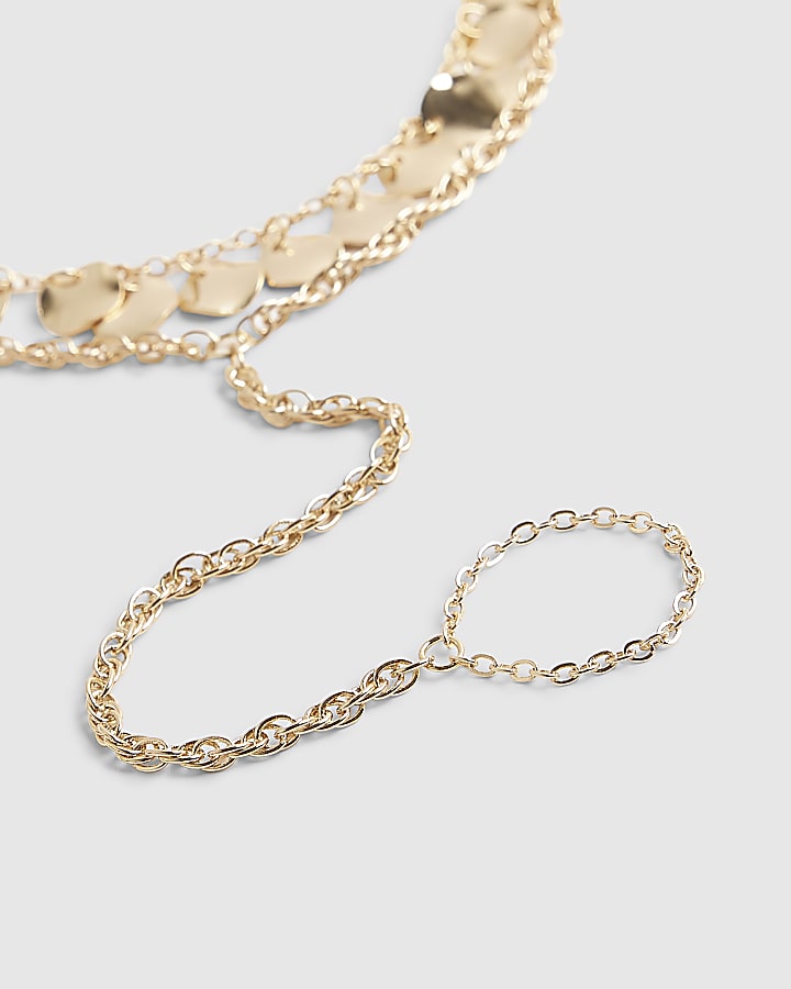 Gold Toe Ring Anklet Chain