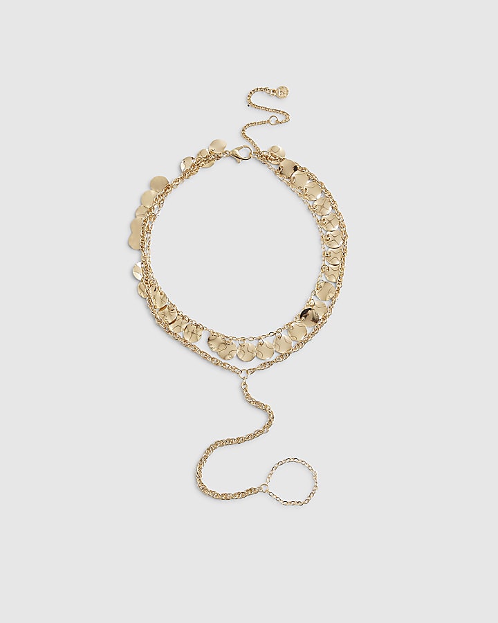 Gold Toe Ring Anklet Chain