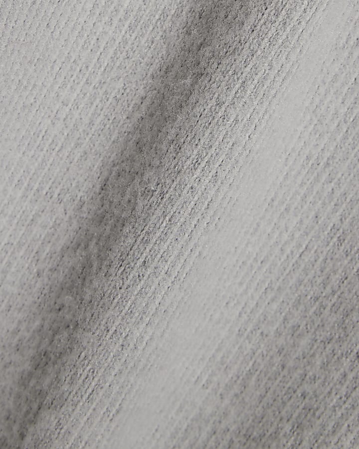 Grey Bubble Hem Rib Top