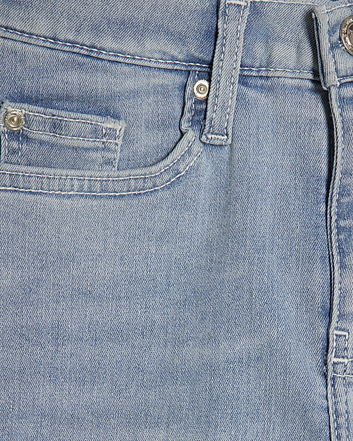 Petite Blue Contrast Stitch Skinny Jeans