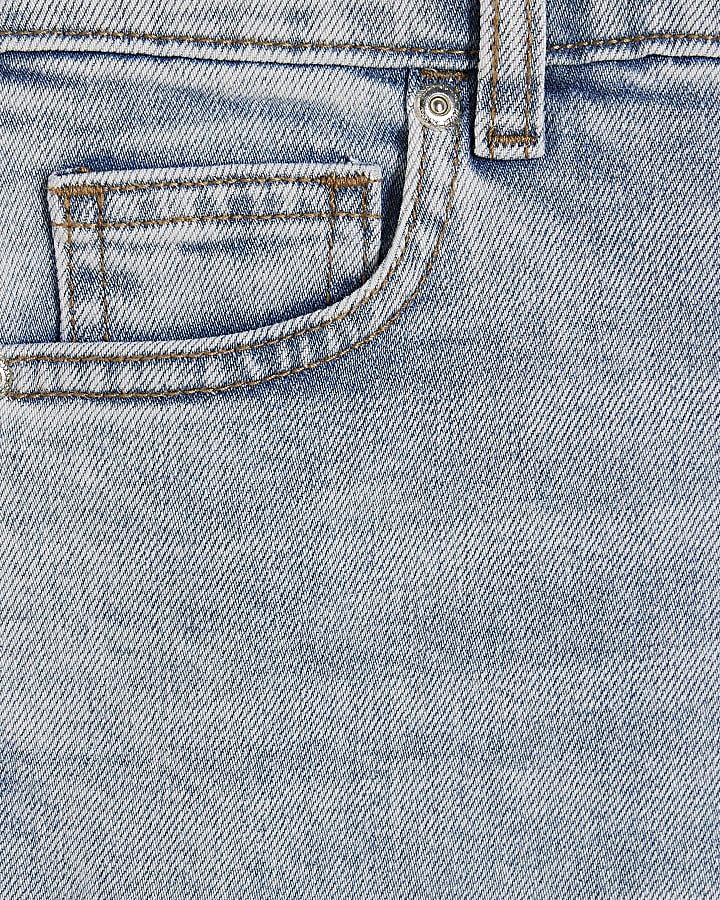 Petite Blue Stretch Wide Leg Jeans