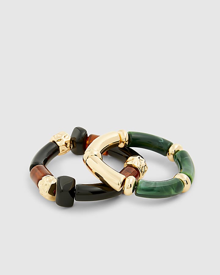 Multi Colour resin 2 pack stretch bangles
