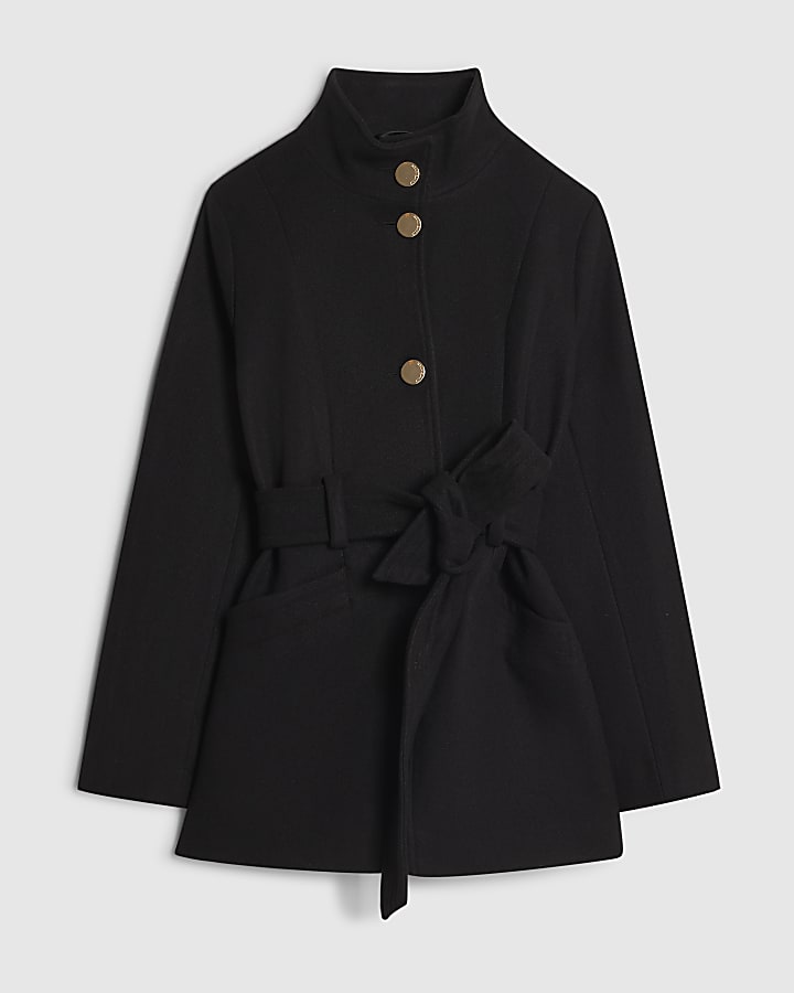 Black Belted Short Coat