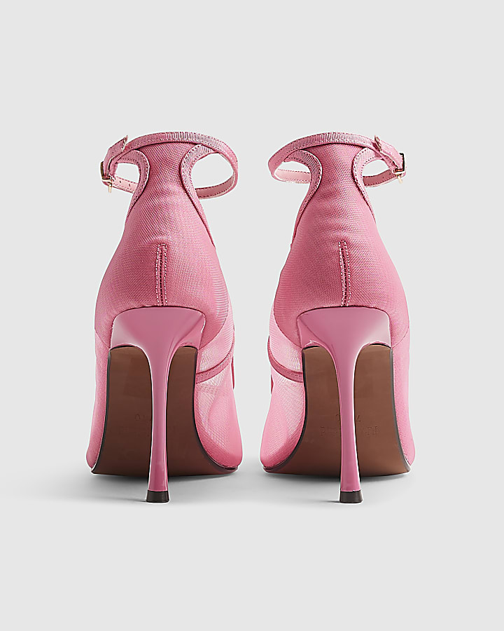 Pink Mesh Court Heels
