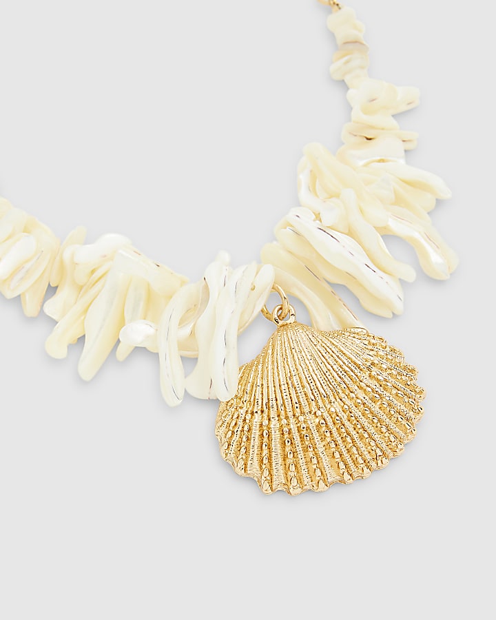 White Shell And Shard Necklace