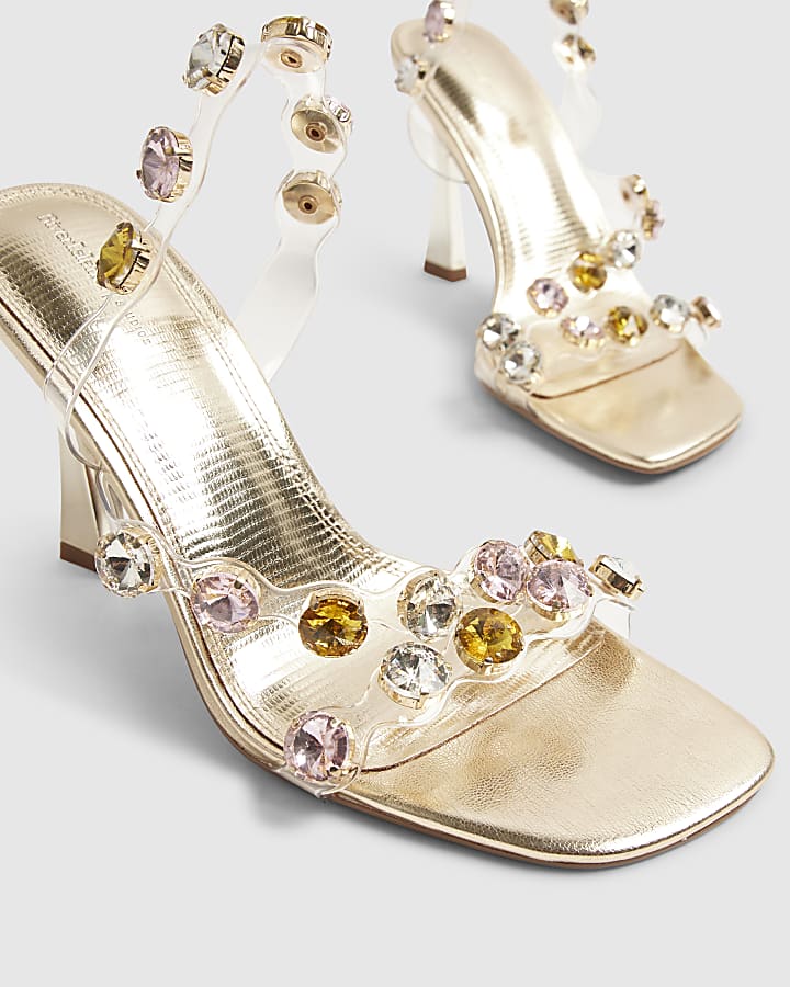 Gold Gem Perspex Heels