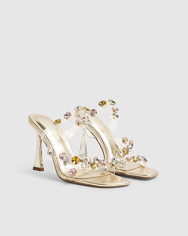 Gold Gem Perspex Heels