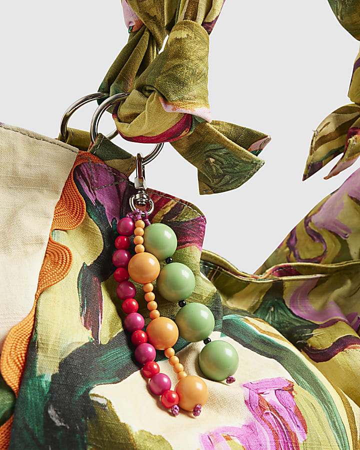 Green Printed Tote Bag