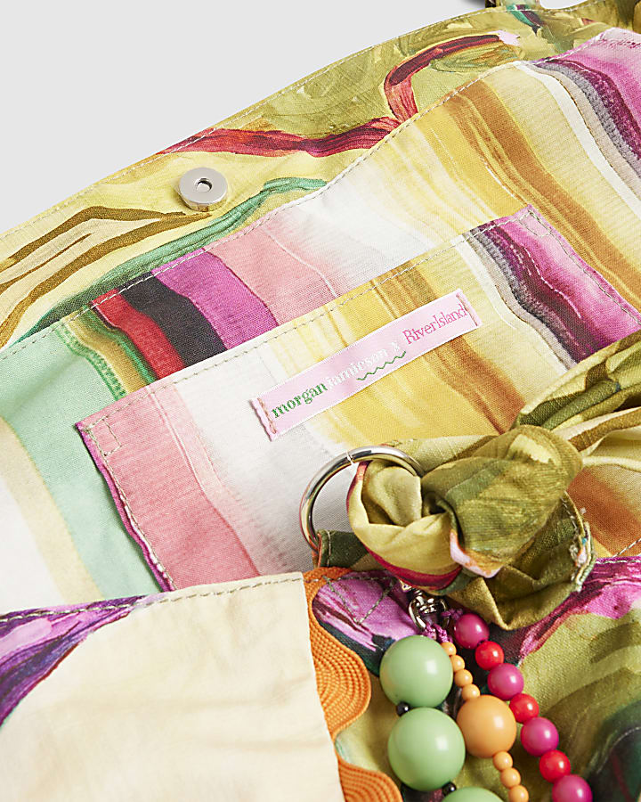 Green Printed Tote Bag