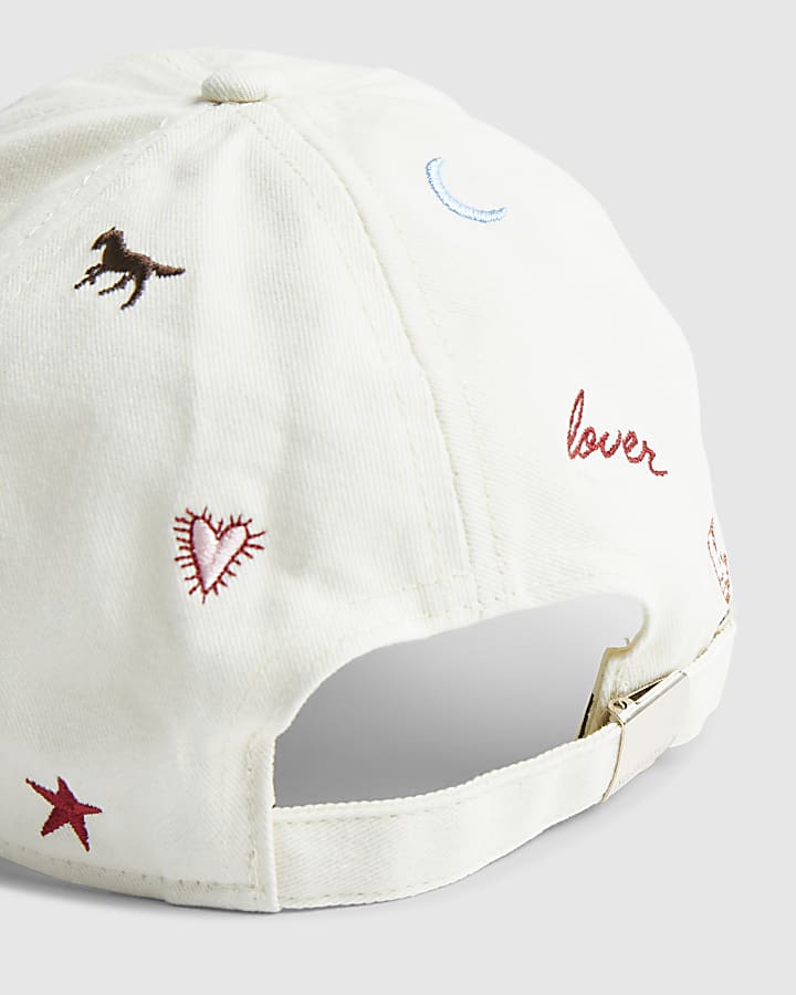 Cream Rodeo Embroidered Cap