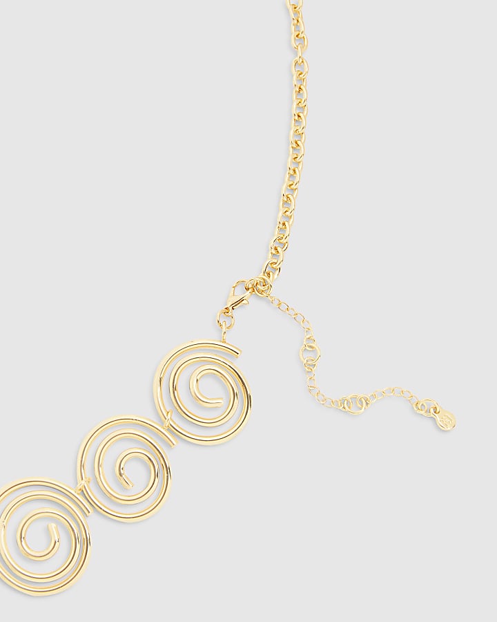 Gold swirl chain belt