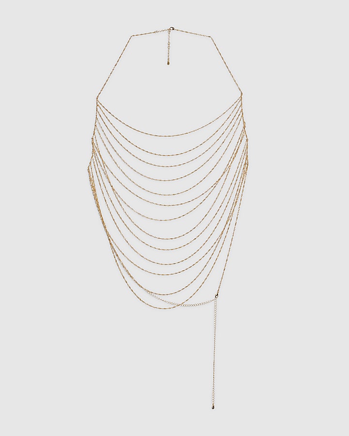 Gold Multi Layered Body Chain