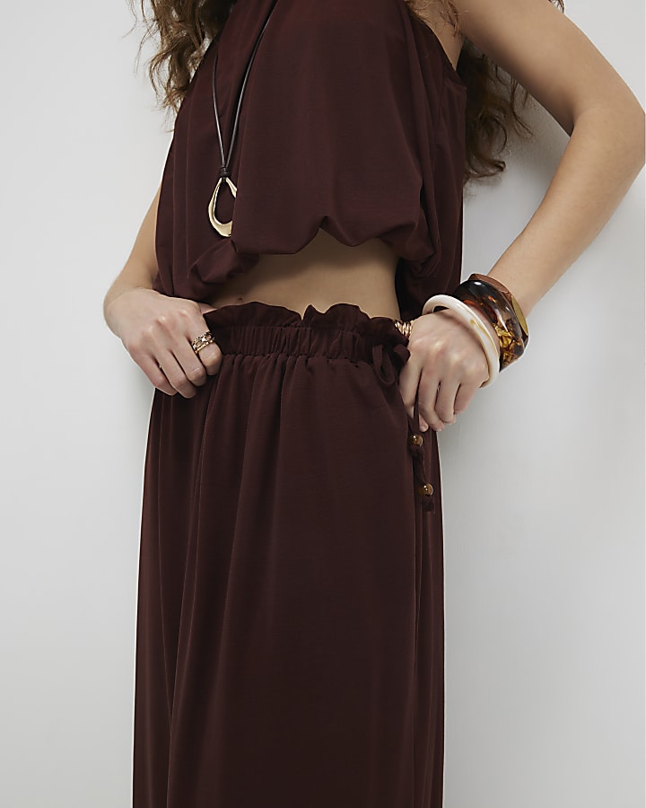 Brown Maxi Skirt
