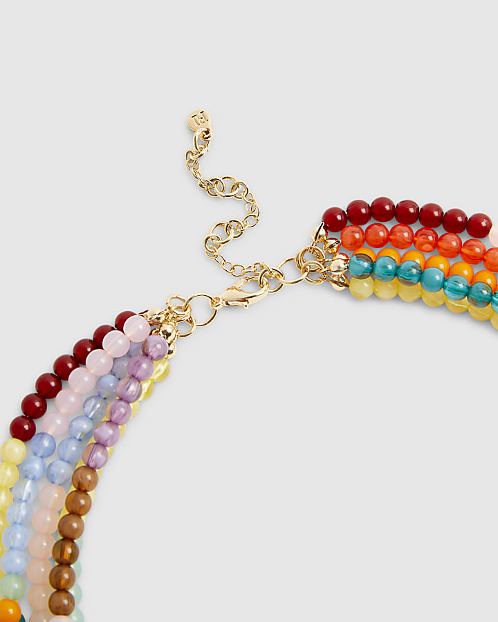 Multi Colour beaded layered necklace
