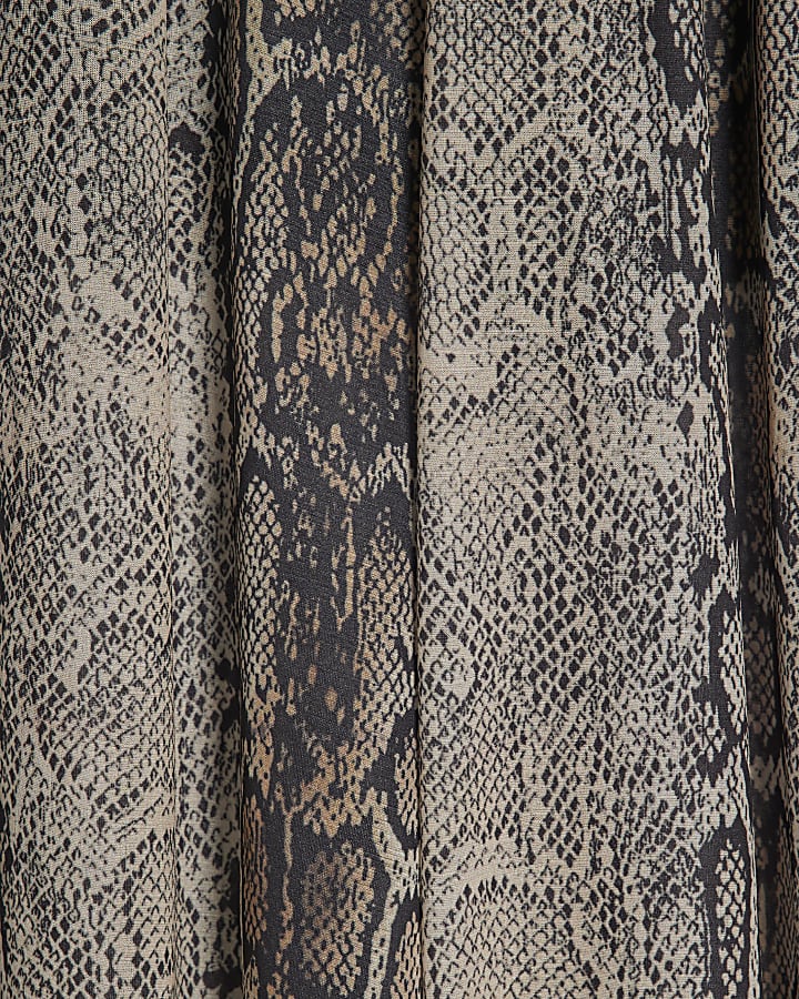 Grey Snake Chiffon Balloon Trousers