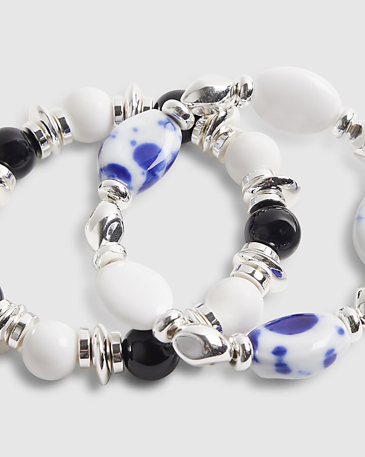 Multi Colour 2 Pack Stretch Bracelets