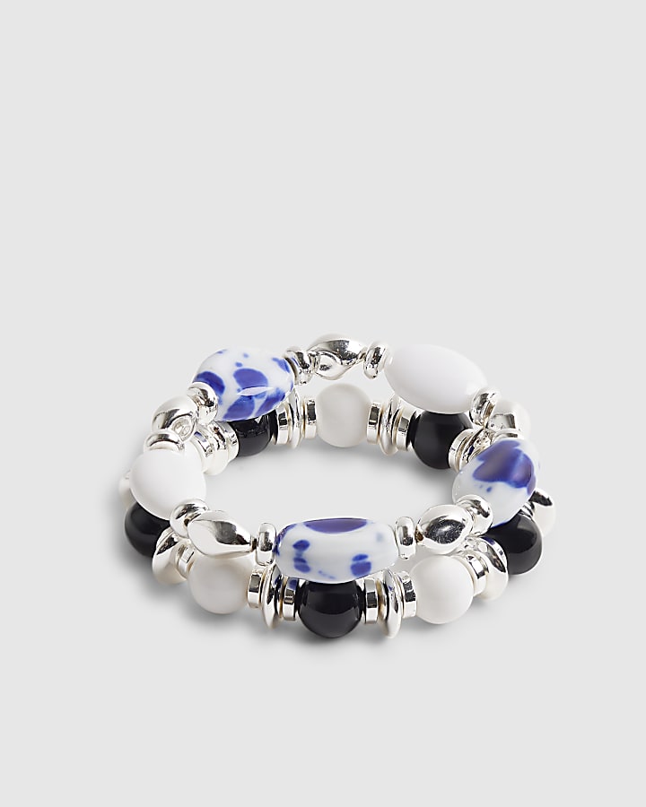 Multi Colour 2 Pack Stretch Bracelets