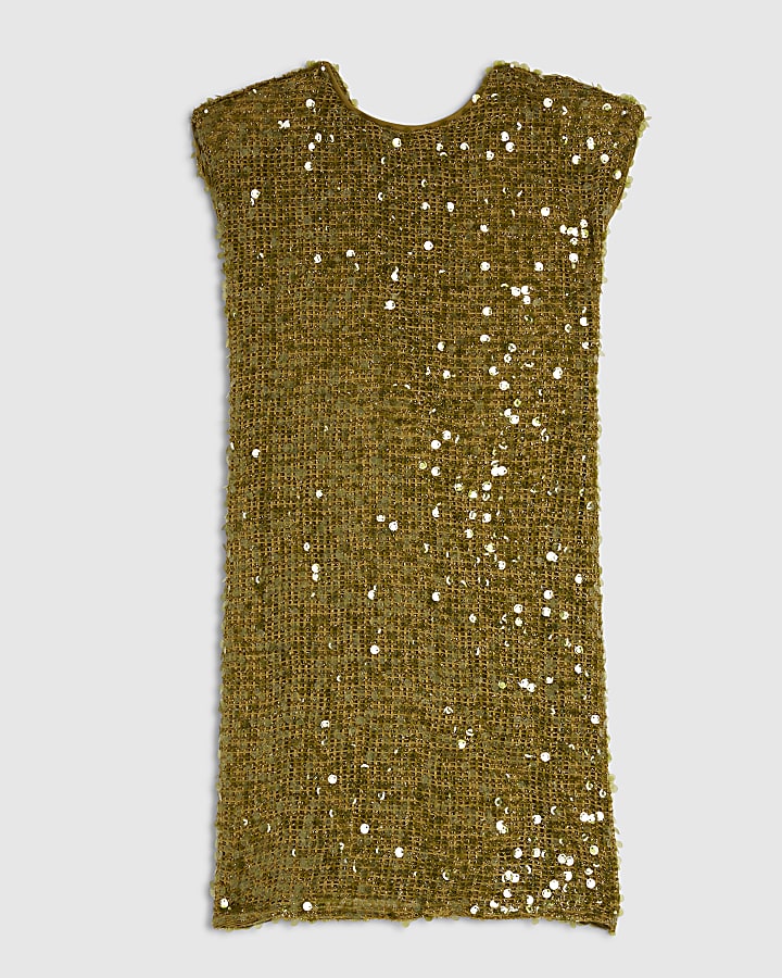 Green Sequin Mini Dress
