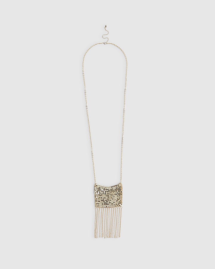 Gold Pouch Necklace