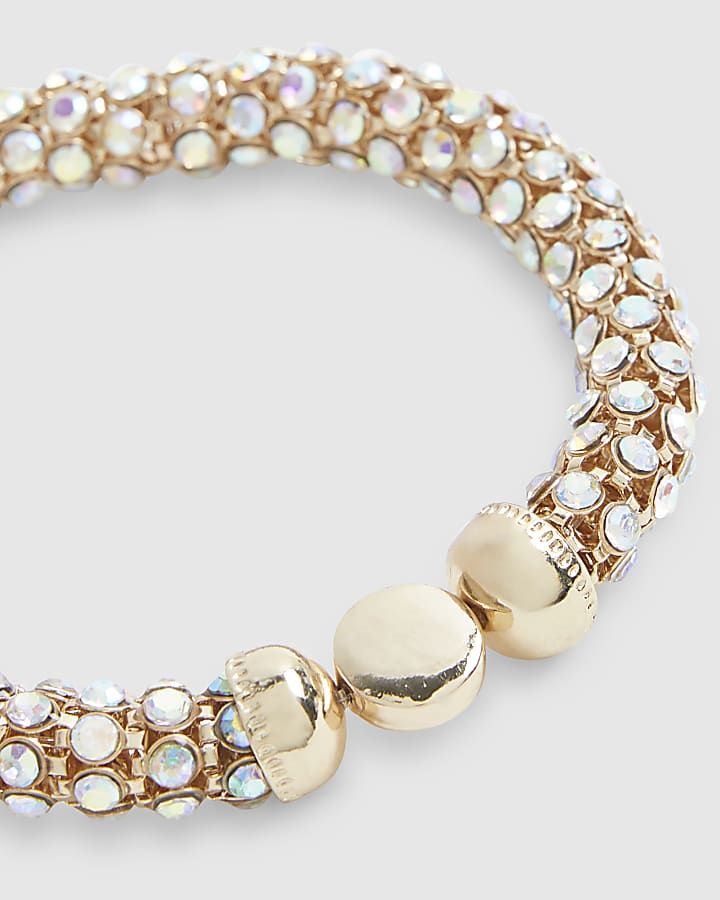 Gold Diamante Stretch Bracelet