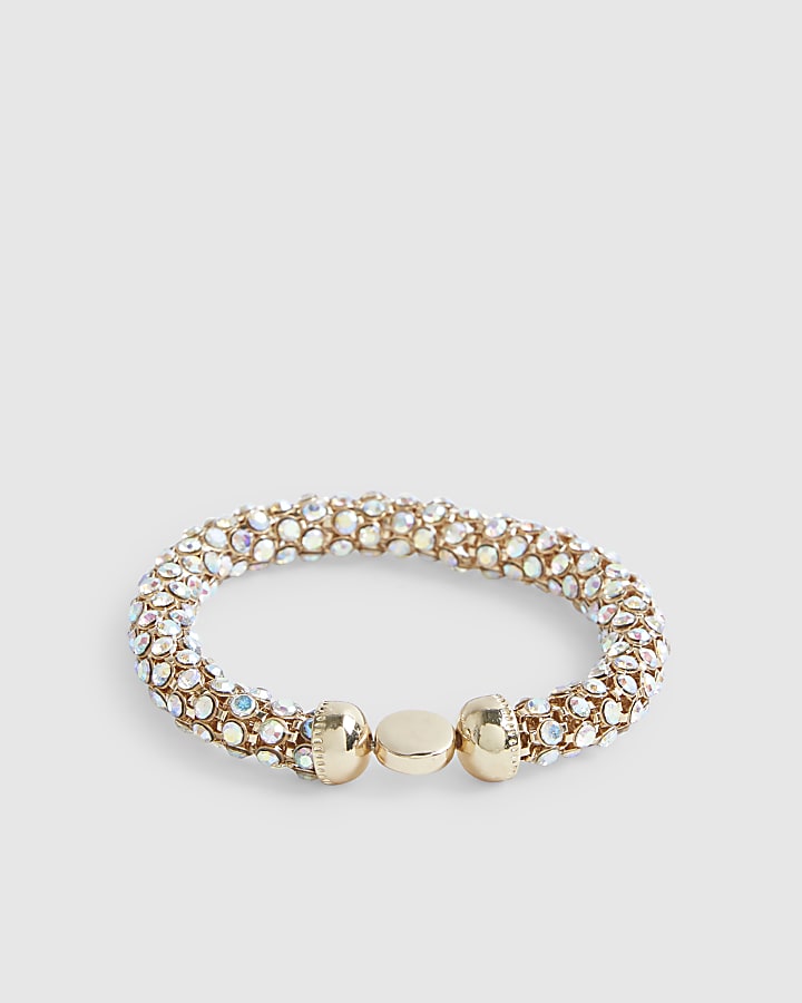 Gold Diamante Stretch Bracelet