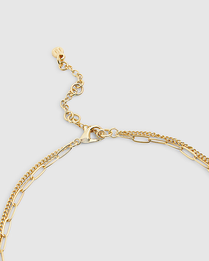 Gold Layered T-bar Necklace