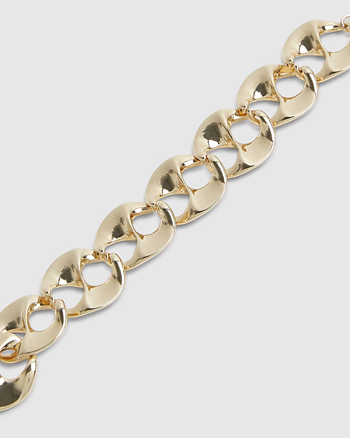 Gold chain link bracelet