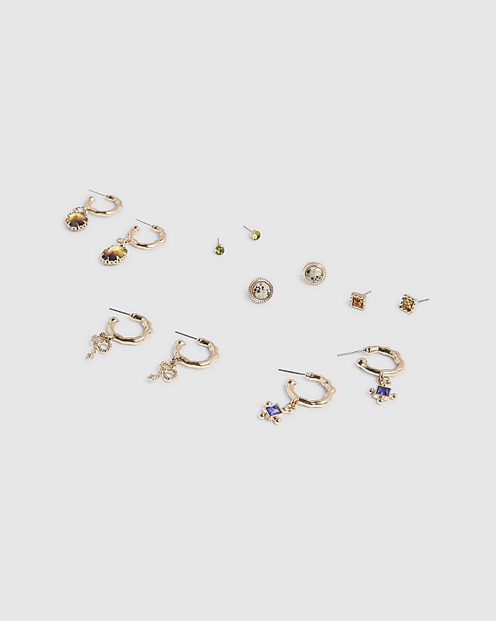 Gold Mystic Earrings Multipack