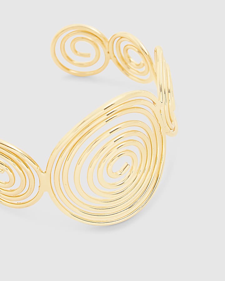 Gold Swirl Arm Cuff